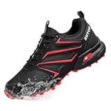 Mens Trail Running Shoes Waterproof Non-Slip Hiking Walking Sneakers for Outdoor Trailing Trekking Camping Quest Black