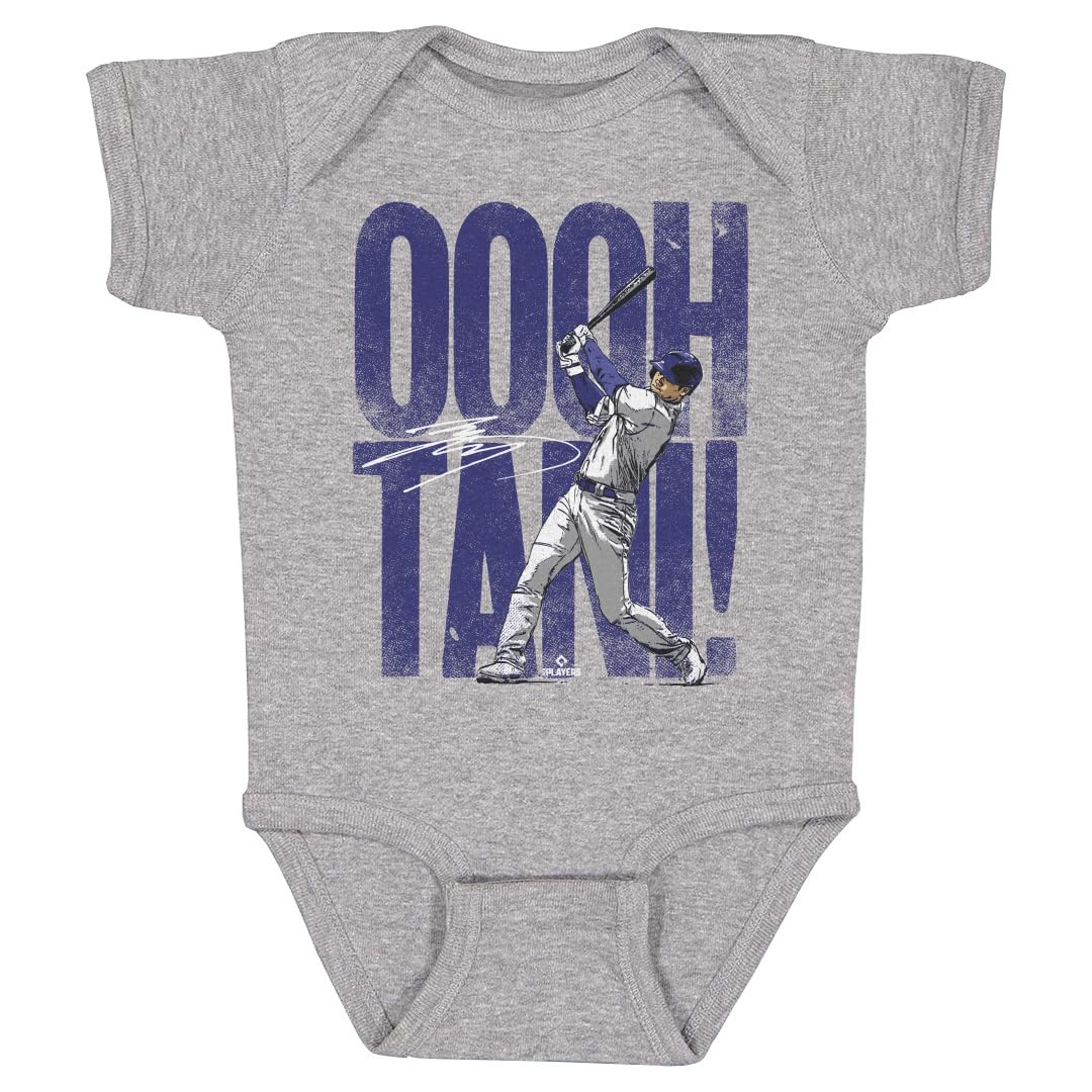 500 LEVEL Shohei Ohtani Baby Infant One Piece Bodysuit (6M, Heather Gray) - Shohei Ohtani Ooohtani WHT