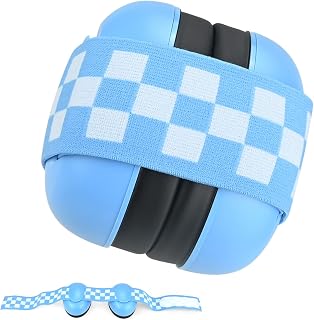 Baby Ear Defenders, Noise Cancelling Headphones Protectors for 0 to 18 Months Toddlers Baby, Soft Adjustable Headband Sound Cancelling Kids Ear Defenders, Prevent Hearing Damage & Improve Sleep