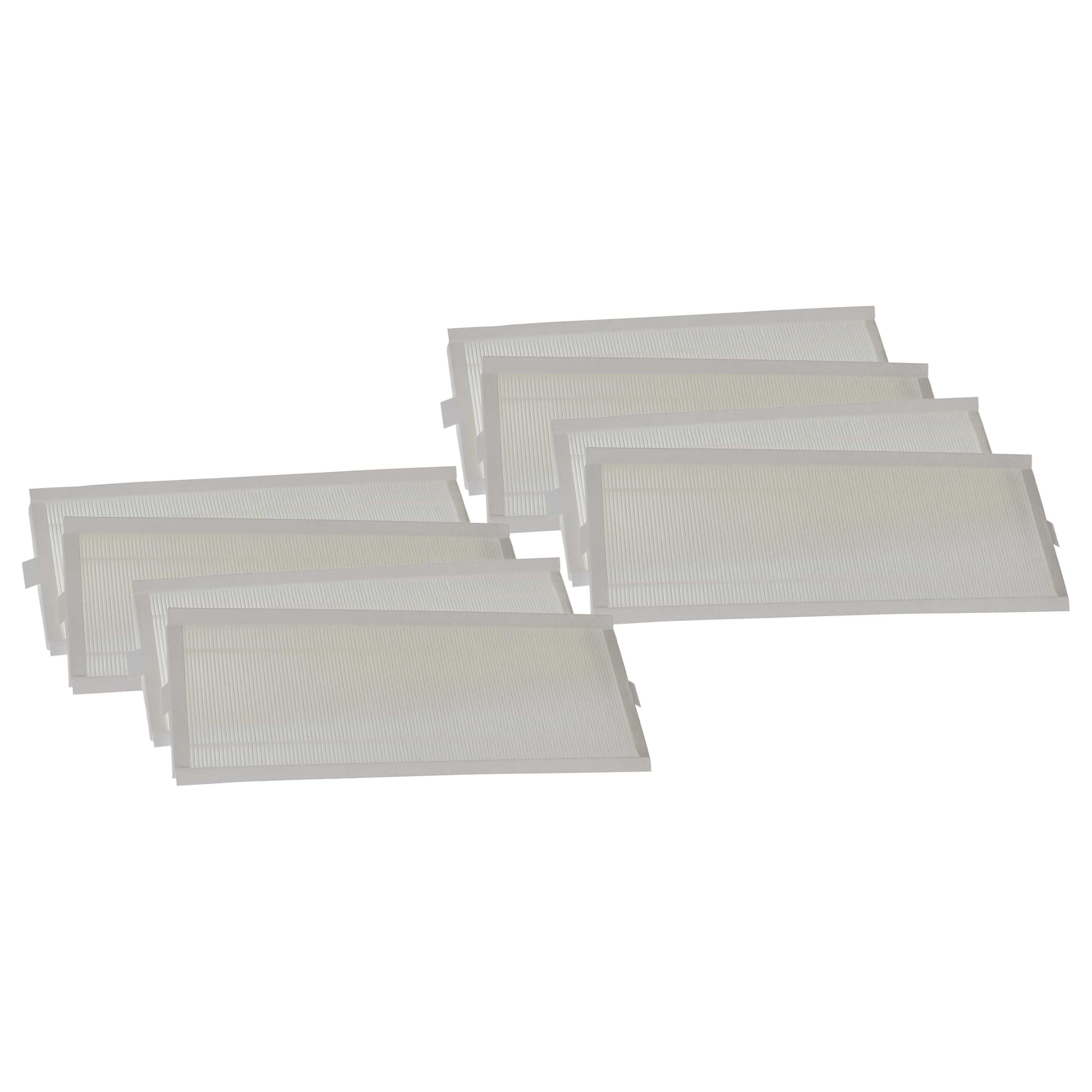 vhbw Filterset kompatibel mit Zehnder ComfoAir Q350 TR Enthalpie, Q450 Lüftungsgerät - Luftfilter G4 / F7 (8 Stück), 50 x 16 x 2 cm, Weiß