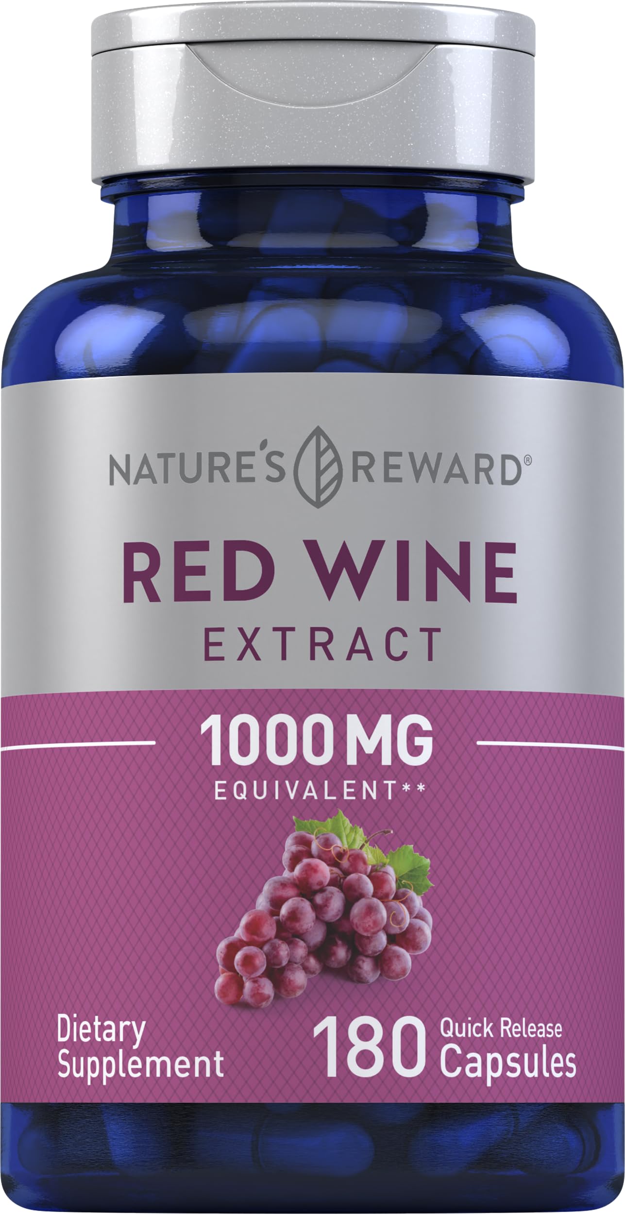 Piping Rock Red Wine Extract Capsules | 180 Count