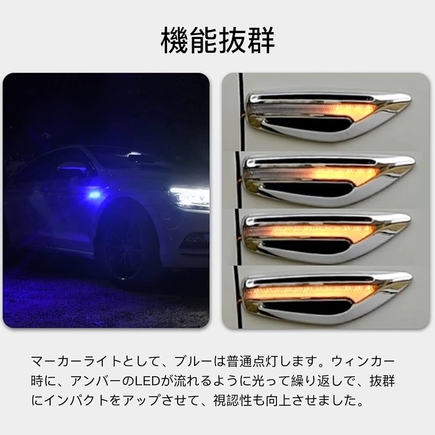 Amazon.co.jp: GZRUICA サイドマーカー 流れるウインカー LED