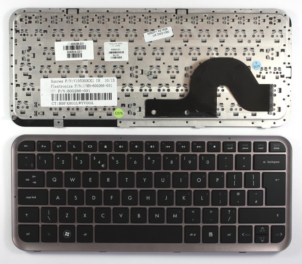 Clavier ordinateur portable HP Pavilion dm3-1108tu argent et noir - 2