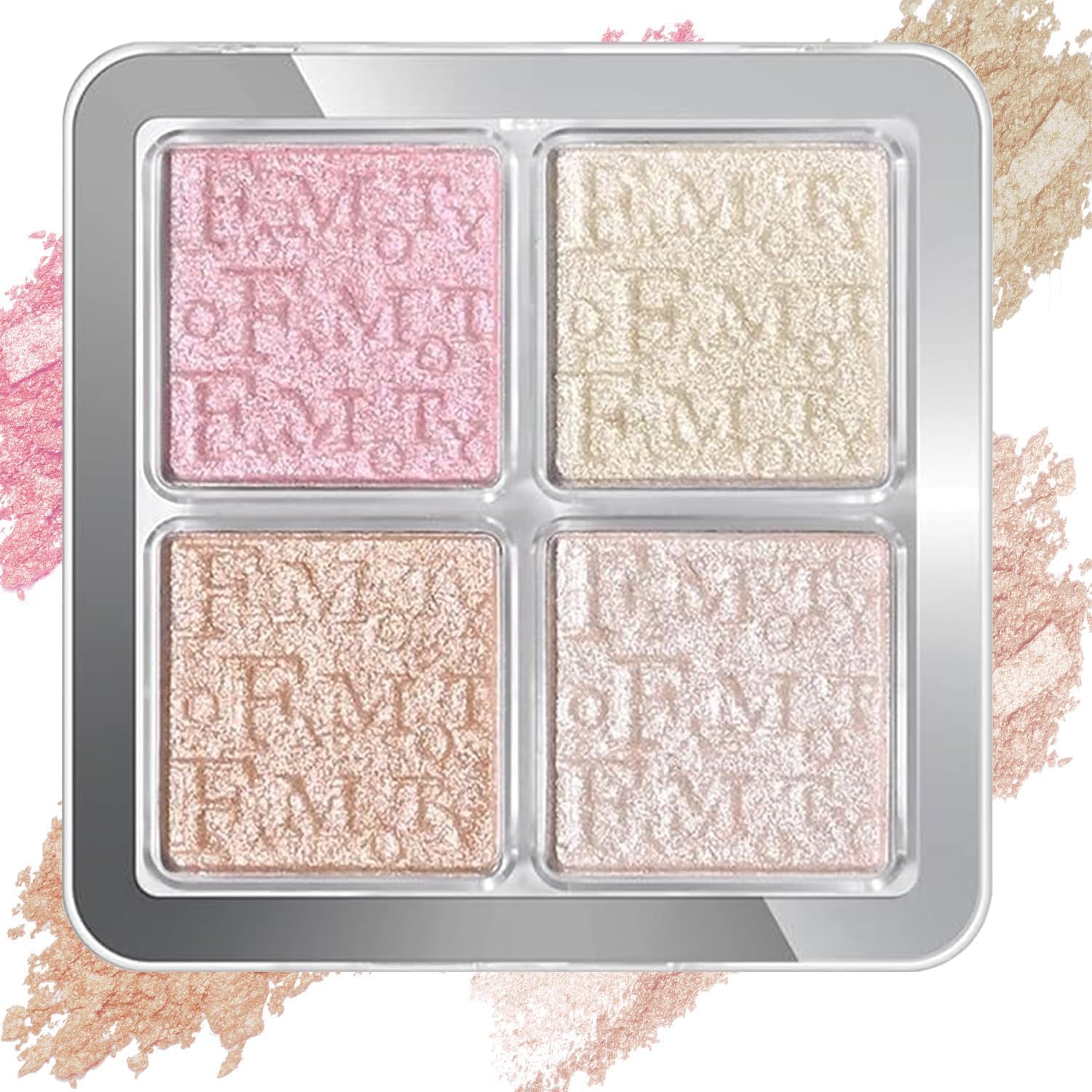 Blusher Palette Powder, 4 Colors Matte and Shimmer Blush, Highlighter, Long-Wearing, Water-Proof, Natural-Looking Glow, Lightweight, Portable Compact-image-20