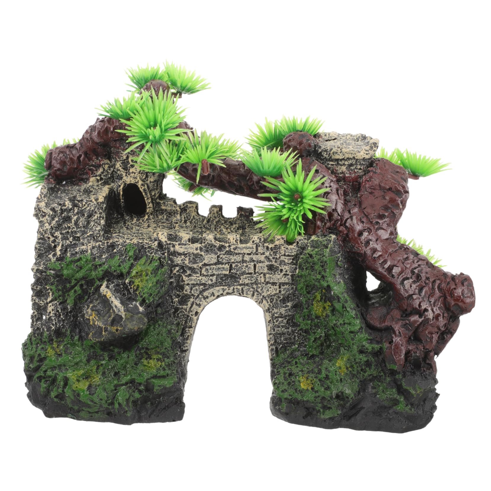 BESPORTBLE 2stücke Aquarium Dekoration Resin Künstliches Schloss Ornament Für Fischbehälter Wasserbeständig Für Garnelen Und Aquarienbewohner Vielseitiges Zubehör Für Faszinierende