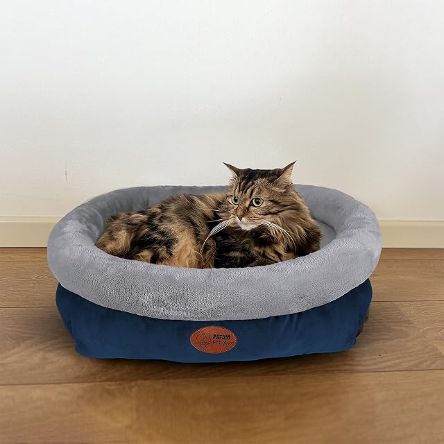 Foto 3 de 6 de PATAM Cama para Perros y Gatos para Interior, Suave y Antideslizante, Funda Lavable a máquina
