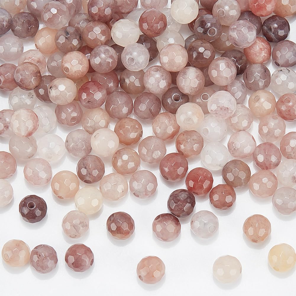 Lot De Perles Rondes En Pierres Naturelles Facettées - Quartz, Cristal - Tailles 2mm Et 3mm - Pour Création Bijoux