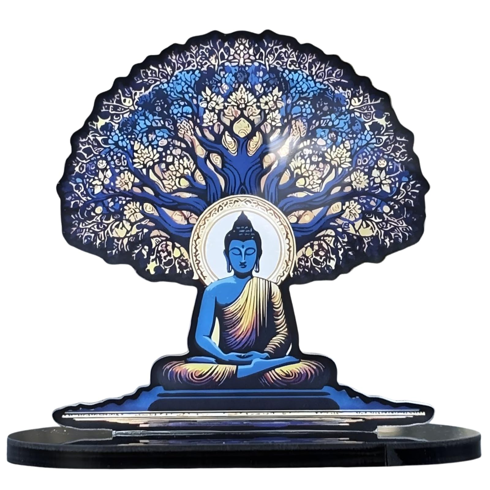 CVANU Lord Buddha Acrylic Car Dashboard Idol Stand for Vehicle Interior Item (3inchX3.5inch)_003