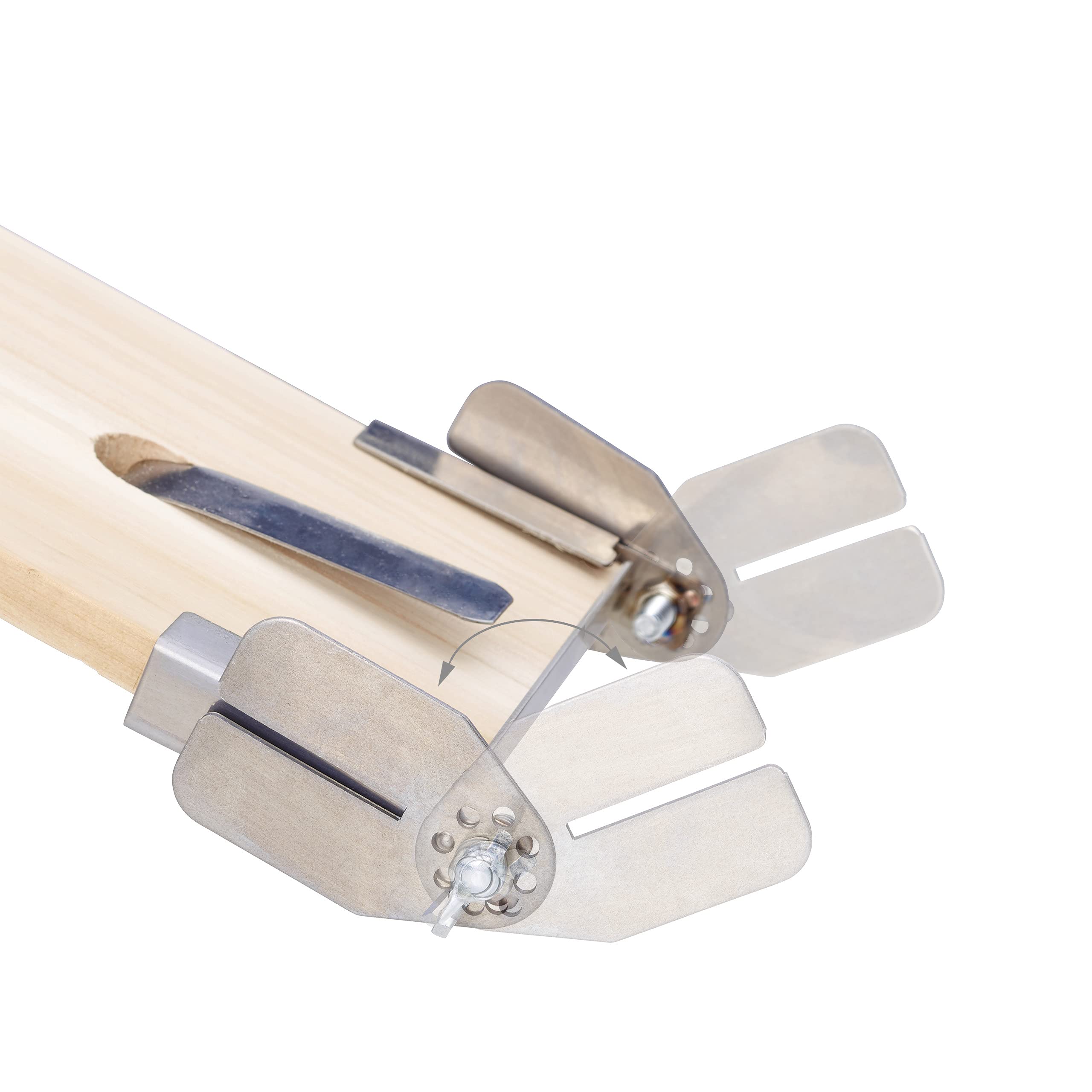 Relaxdays Lot de 6 Planches à Saumon en Bois de cèdre 46 x 15,5 cm Fixations inclinables INOX