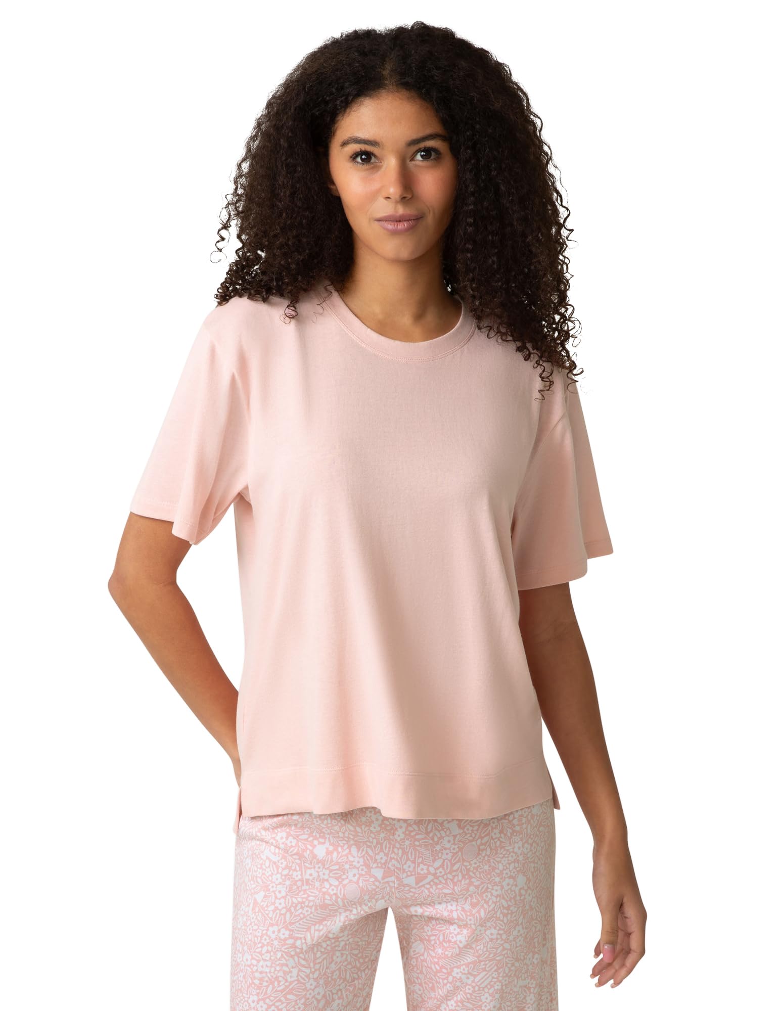 HUE Women's Summer Vacation Pajama Separates, Soft, Whimsical Print Pjs with Tropical Beach Themes, Flip Flops, Cocktails