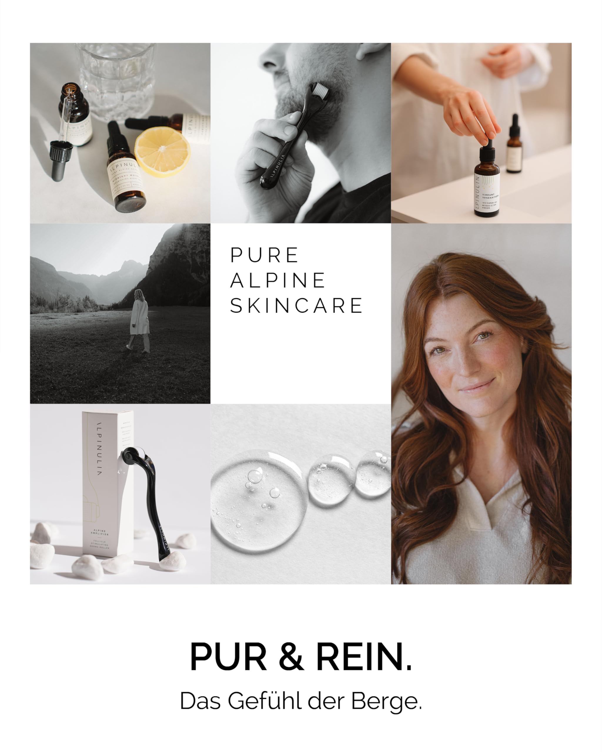 Alpinulin Vibrant Vegation Haar- und Kopfhaut Serum 50ml - 100% vegan, Mit wertvollen Pflanzen-Extrakten, Kupferpeptiden und reinem Alpenquellwasser