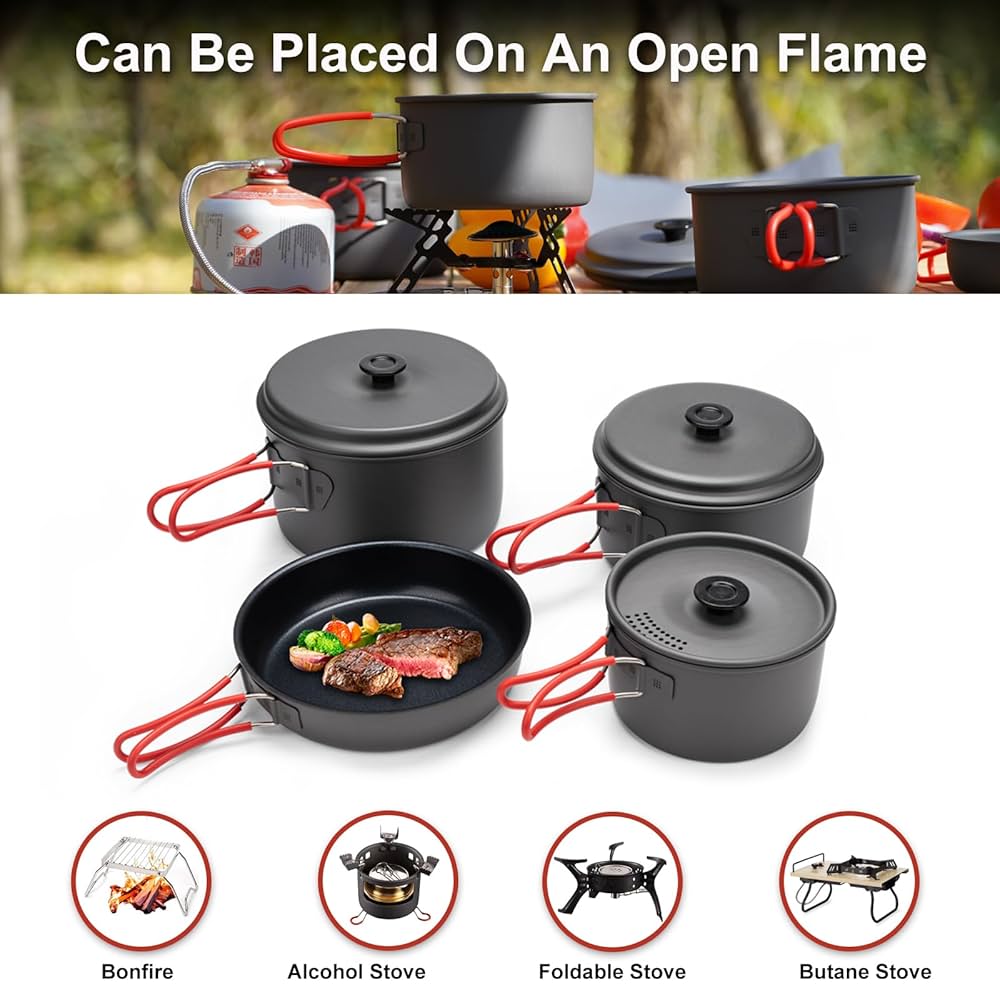 Amazon.com : Alocs Camping Cookware, Aluminum Camping