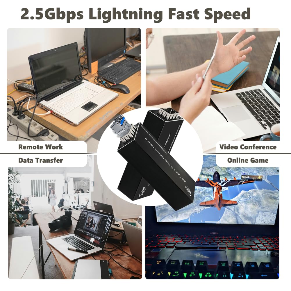 Adaptador de red de fibra óptica Mini USB C a 2.5G, USB3.0 tipo C 5V a 2.5G Base-X SFP, compatible con Windows/Linux, para portátil/PC/Tablet