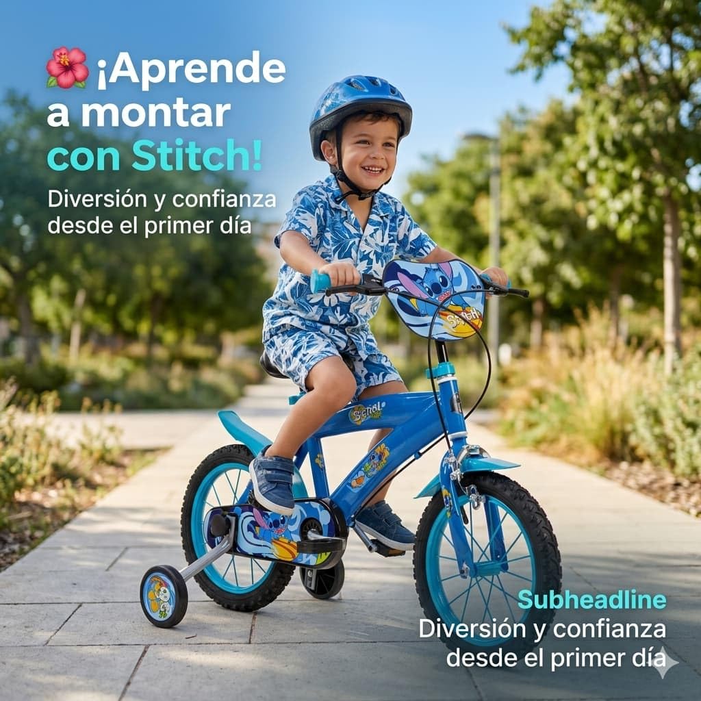 Bicicleta Infantil Toimsa Stitch Azul