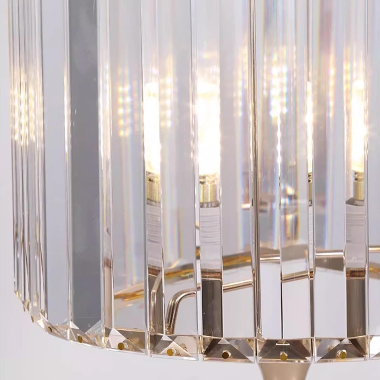 Lampada da scrivania moderna e minimalista, in cristallo, per camera da letto, soggiorno, casa, ufficio, luminosità regolabile, design elegante, perfetta per studi e spazi di lavoro