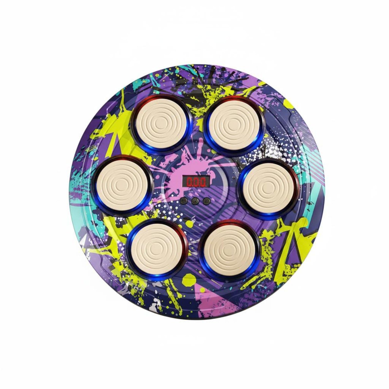 Built-in Score Counter Music Boxing Machine Bluetooth Connectivity Smart Wall Adjustable Speed Led Light Up Punching Pad Stress Relief for Children, Multicolor, Kids 6- Wo-picture-15