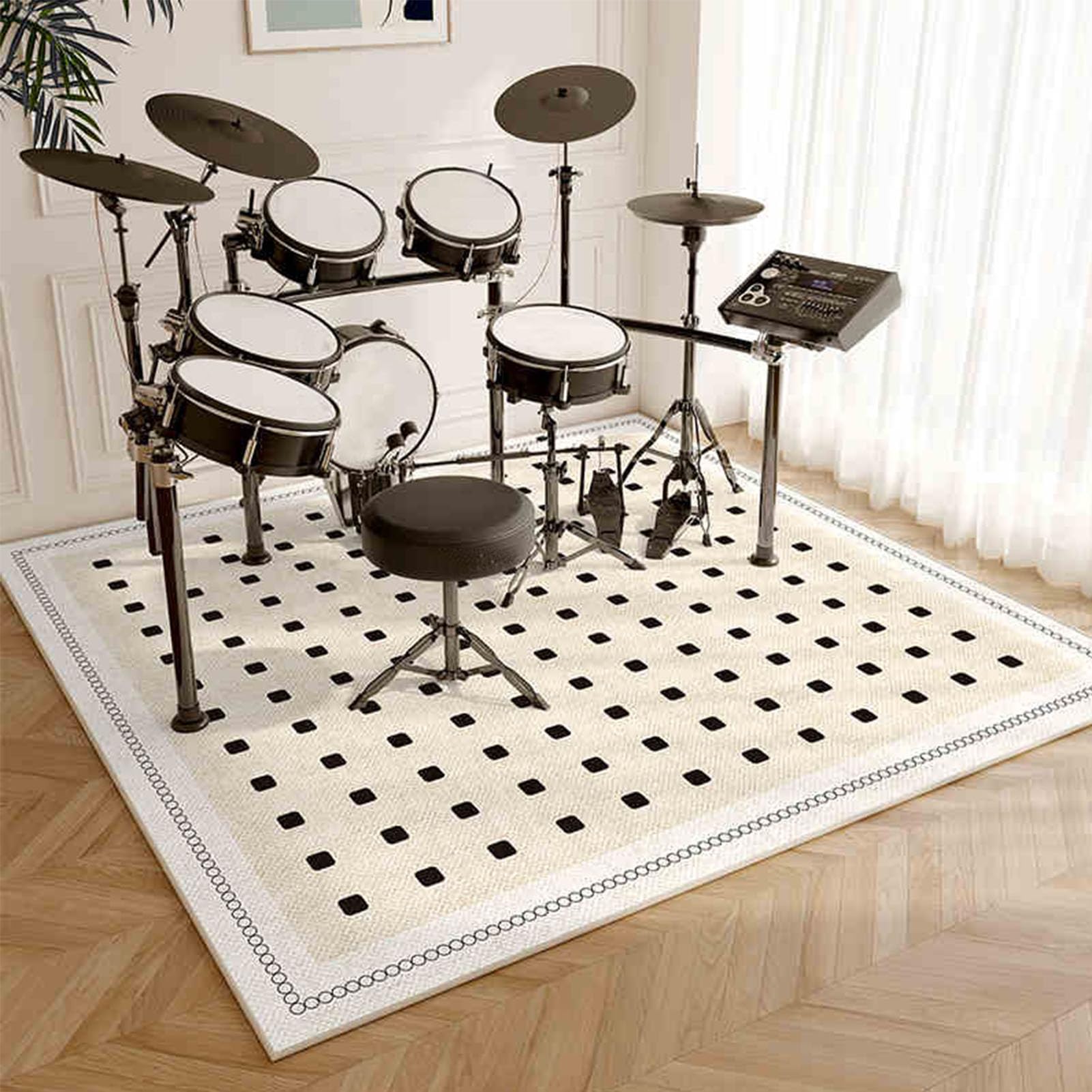 Professional Drum Rug - Soundproof Carpet for Drummers - 140 x 120 cm