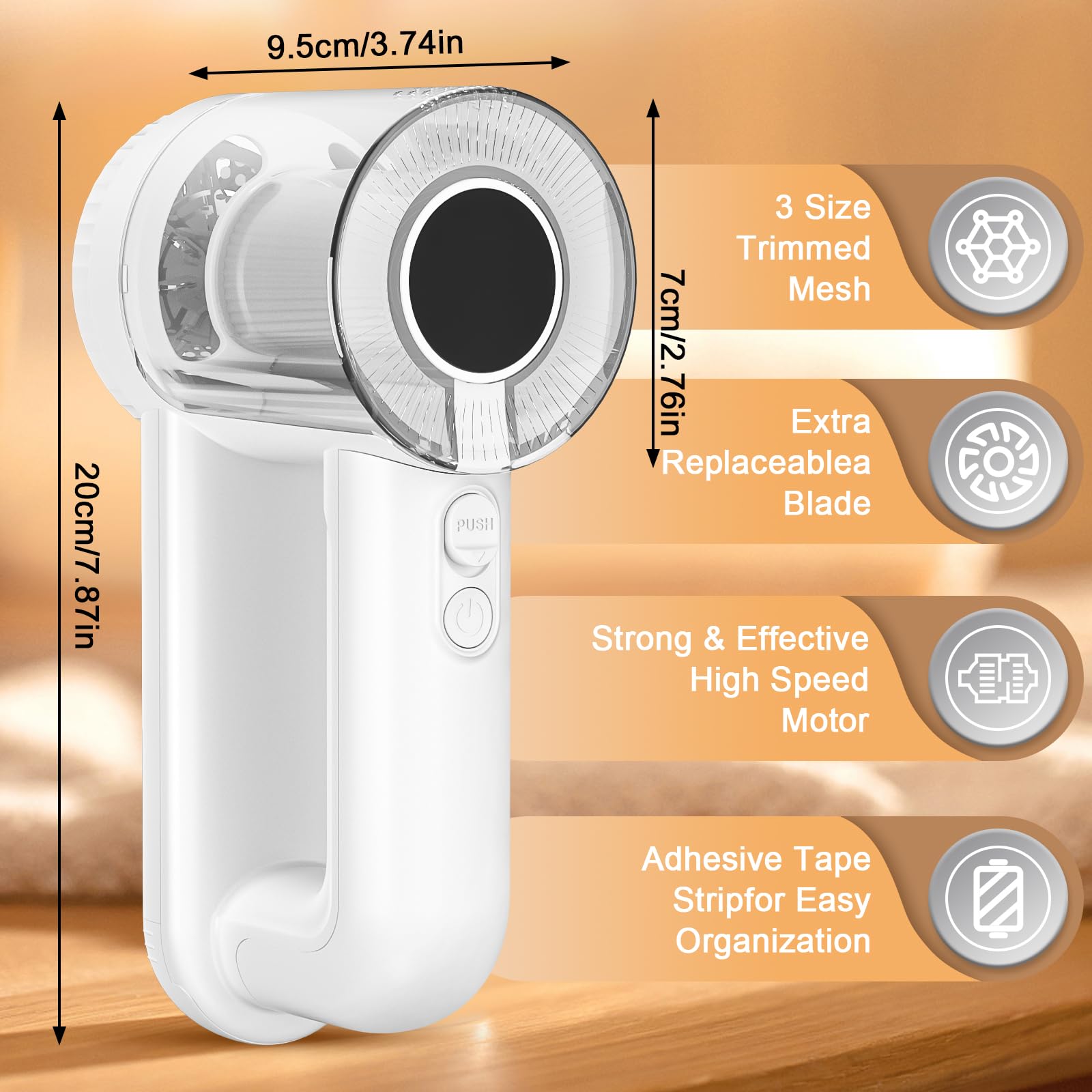 Levapelucchi Elettrico Coovee 2 In 1 - Display LED, 3 Velocità, Ricaricabile USB-C, Con Accessori - Foto 2