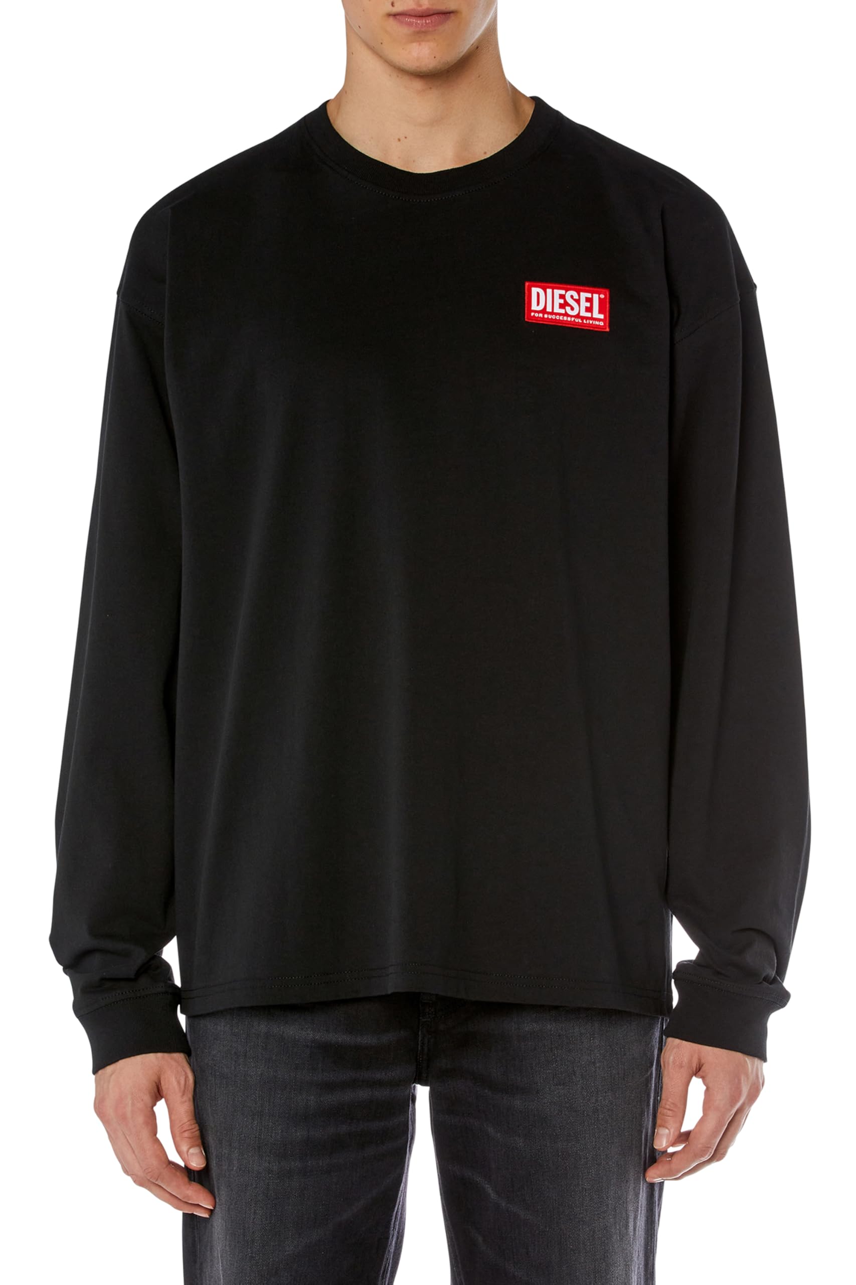 Diesel Men's 9XX-0Niar Diesel_t-Boxt-Ls-Lab Maglietta_shirt_black_l