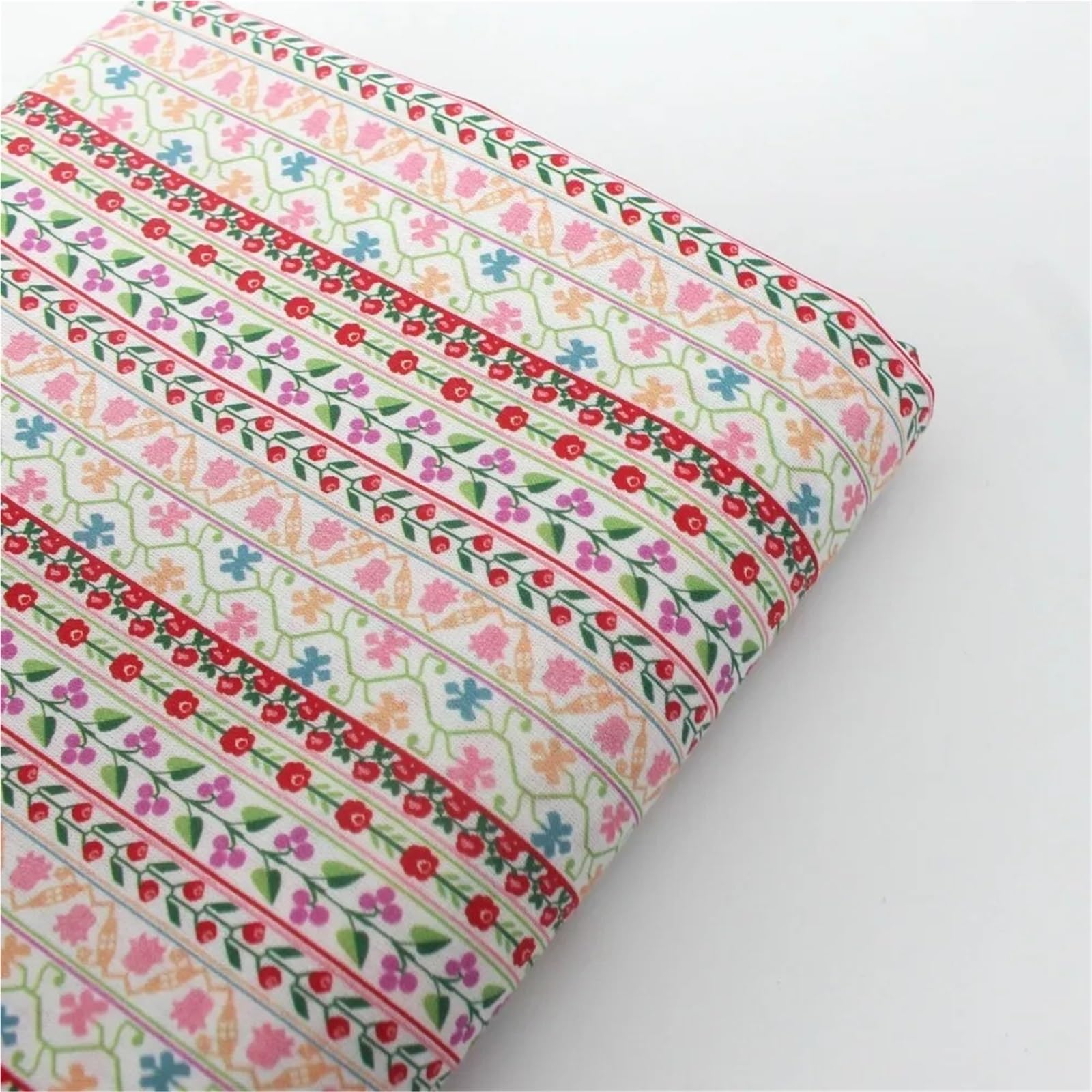 Tessuto Stampa Floreale 145x100 cm Stampa semplice, strisce floreali, abiti in cotone, pantaloni, tessuti fatti a mano for abbigliamento, stoffa da cucire(145x200cm)