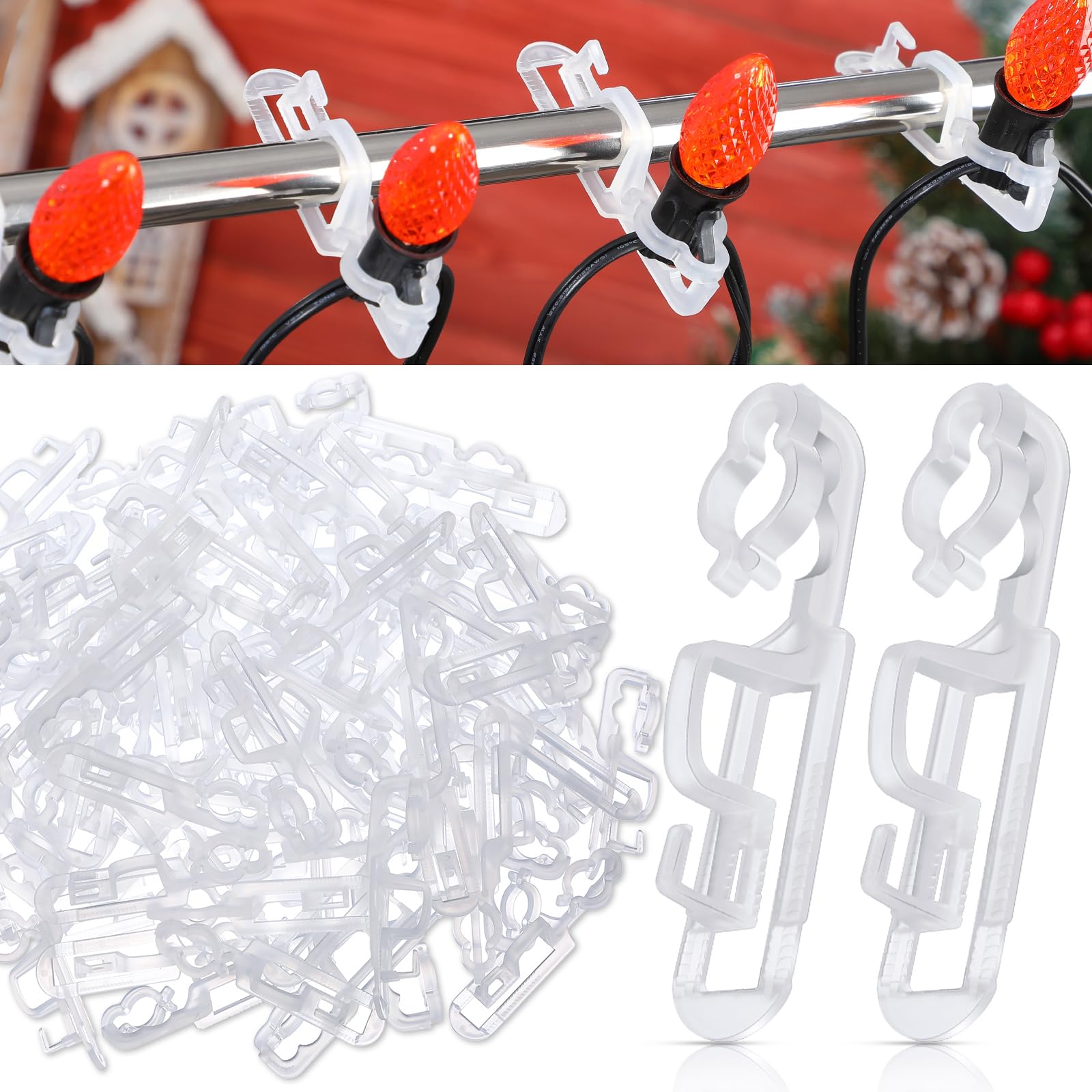 Amazon.com: Blulu 300 Pcs Christmas Light Clips All Purpose Gutter
