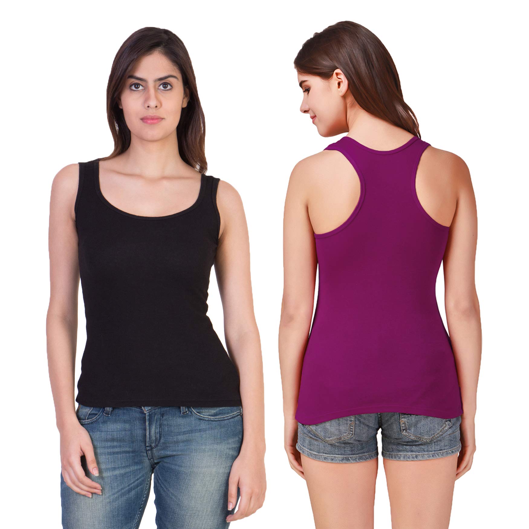 Camisole Tank Top Vest Racerback Sando Camis for Women, Girls (Pack of 2)-picture-56
