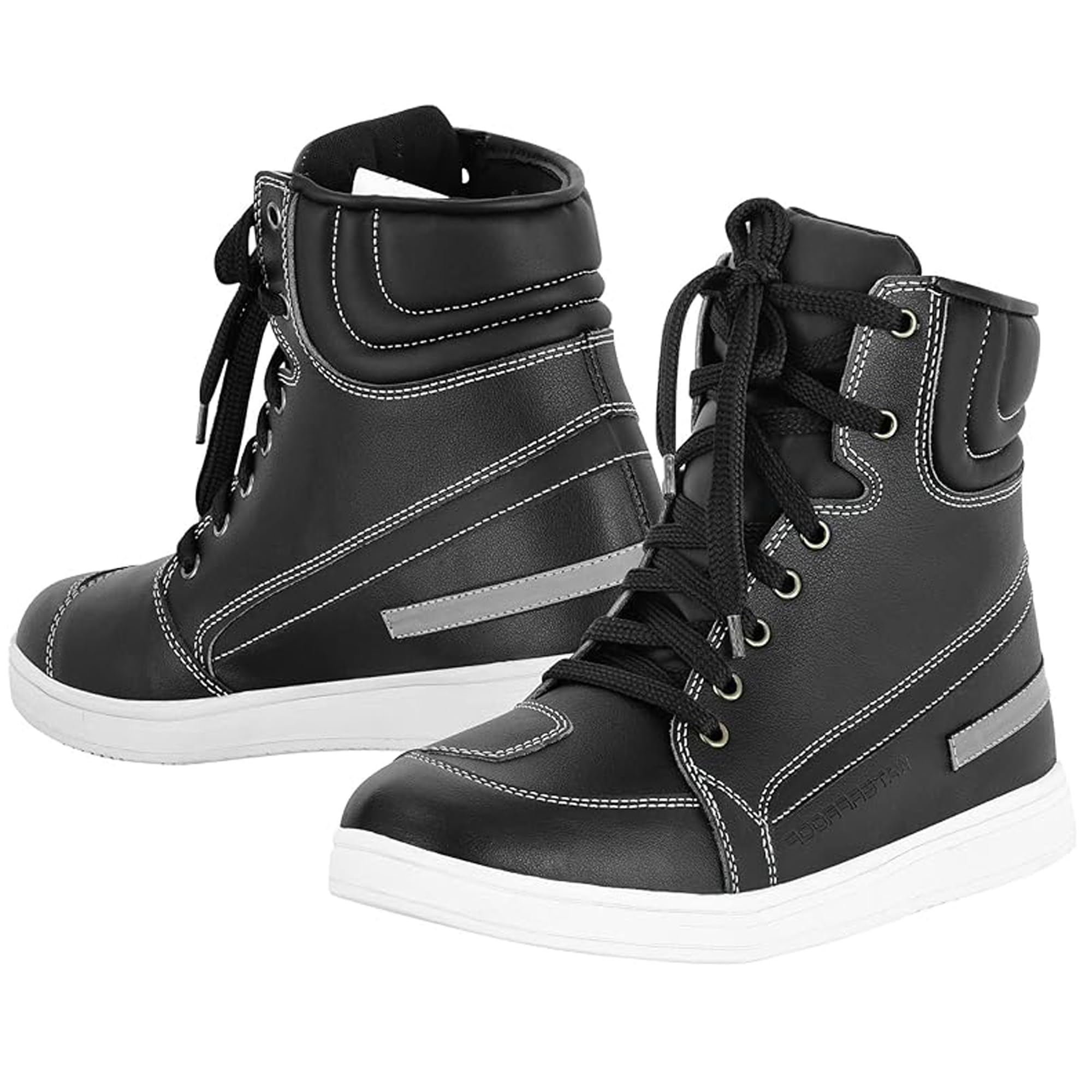 Zapatos de Moto para Hombre Zapatillas de Moto Botas de Cuero Suela de Goma Botas de Moto de Cuero Protector Homologadas CE EN 13634:2017