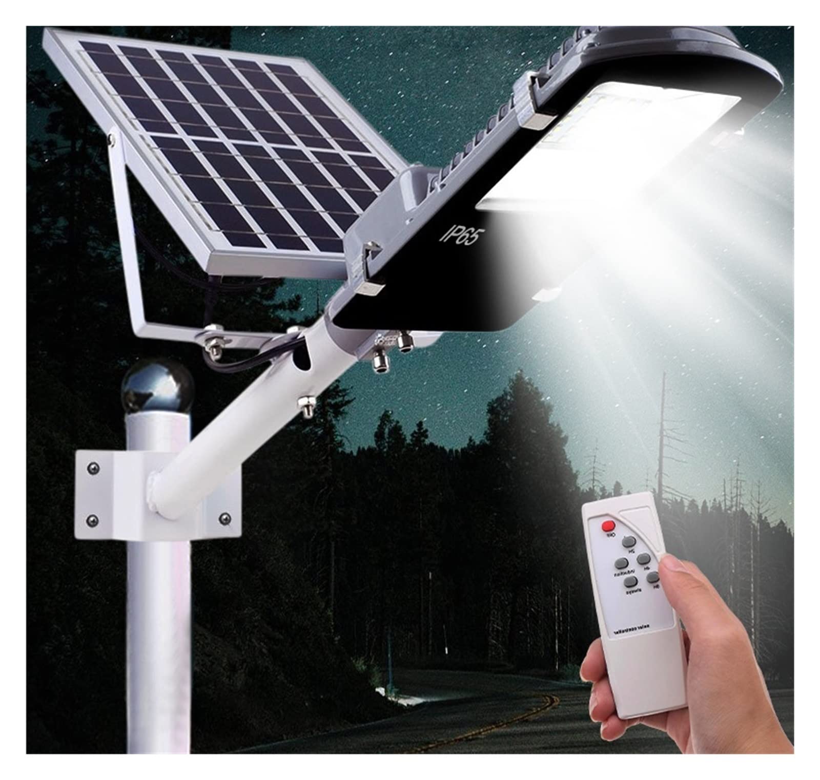 RéVerbèRes Solaires MenéS, 290led Split Solaire Réverbère Étanche LED Solaire Réverbère Arrière-Cour Rue Lampadaires Sécurité Inondation Éclairage Mur Lampe RéVerbèRe De SéCurité Durable