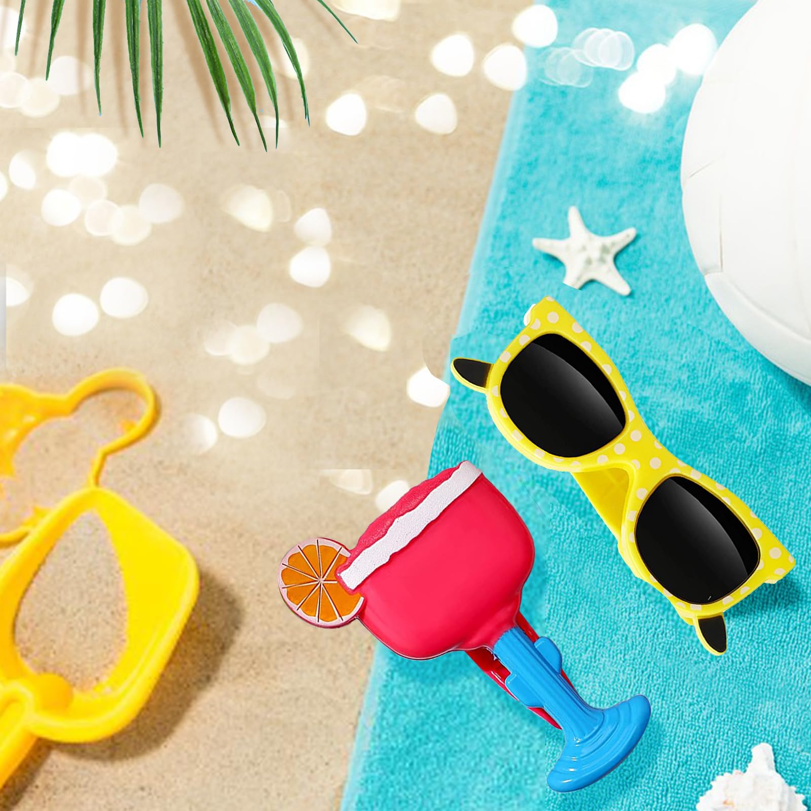 SHIDOW Strandtuch-Clips – 4er-Set Mit Margarita- Und Papagei-Design, Winddicht Für Handtücher An Strandstühlen