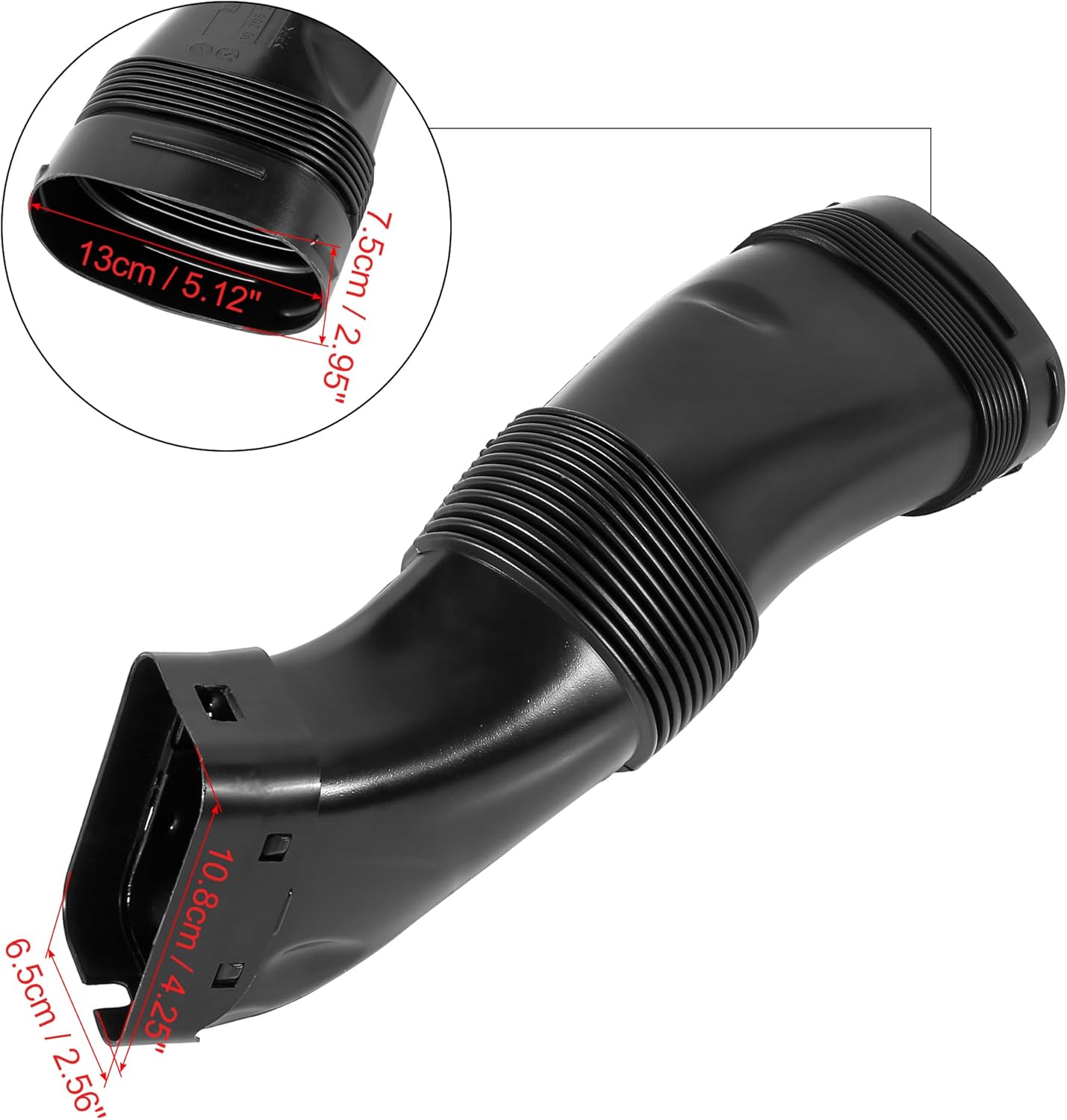X AUTOHAUX Car Engine Air Intake Hose Air Filter Hose for BMW 535i 640i 740i 740Li 13717582310