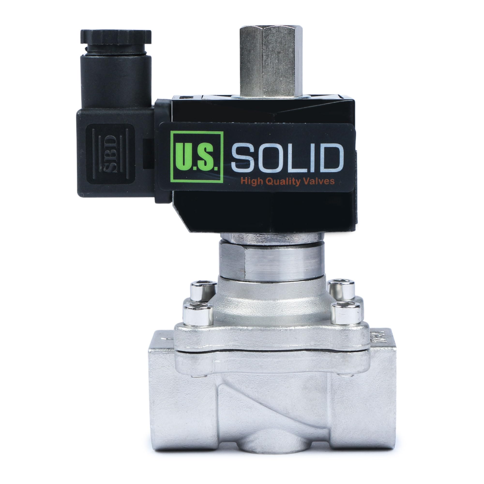 U.S. Solid 3/4" Elektrisch Magnetventil 230V AC Edelstahl stromlos offen VITON Wasser Luft Öl G Gewinde
