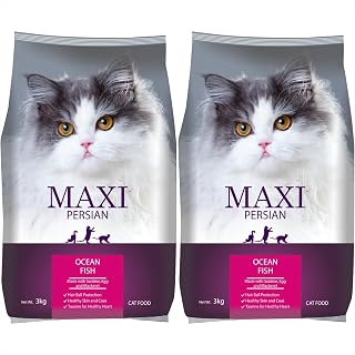 Maxi Persian Dry Cat Food 6kg (3kg + 3kg ) | Ocean Fish Flavour | Suitable for All Ages | Promotes Healthy Fur & Overall W... Price In India