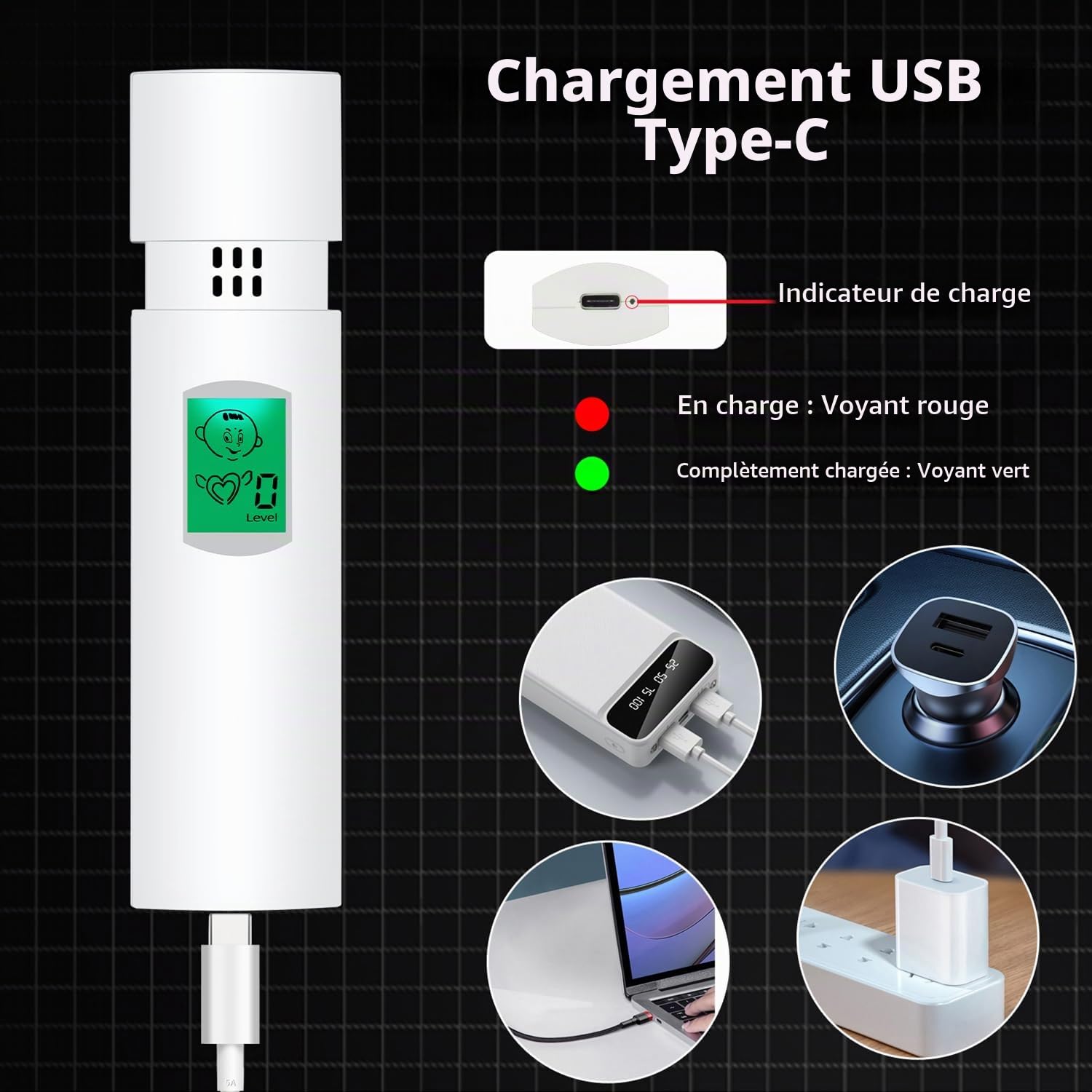 SOYAA Détecteur de Mauvaise haleine, testeur d'haleine Rechargeable | Tests instantanés de la cavité buccale et Analyse des odeurs, testeur de Mauvaise haleine avec résultats en Temps réel