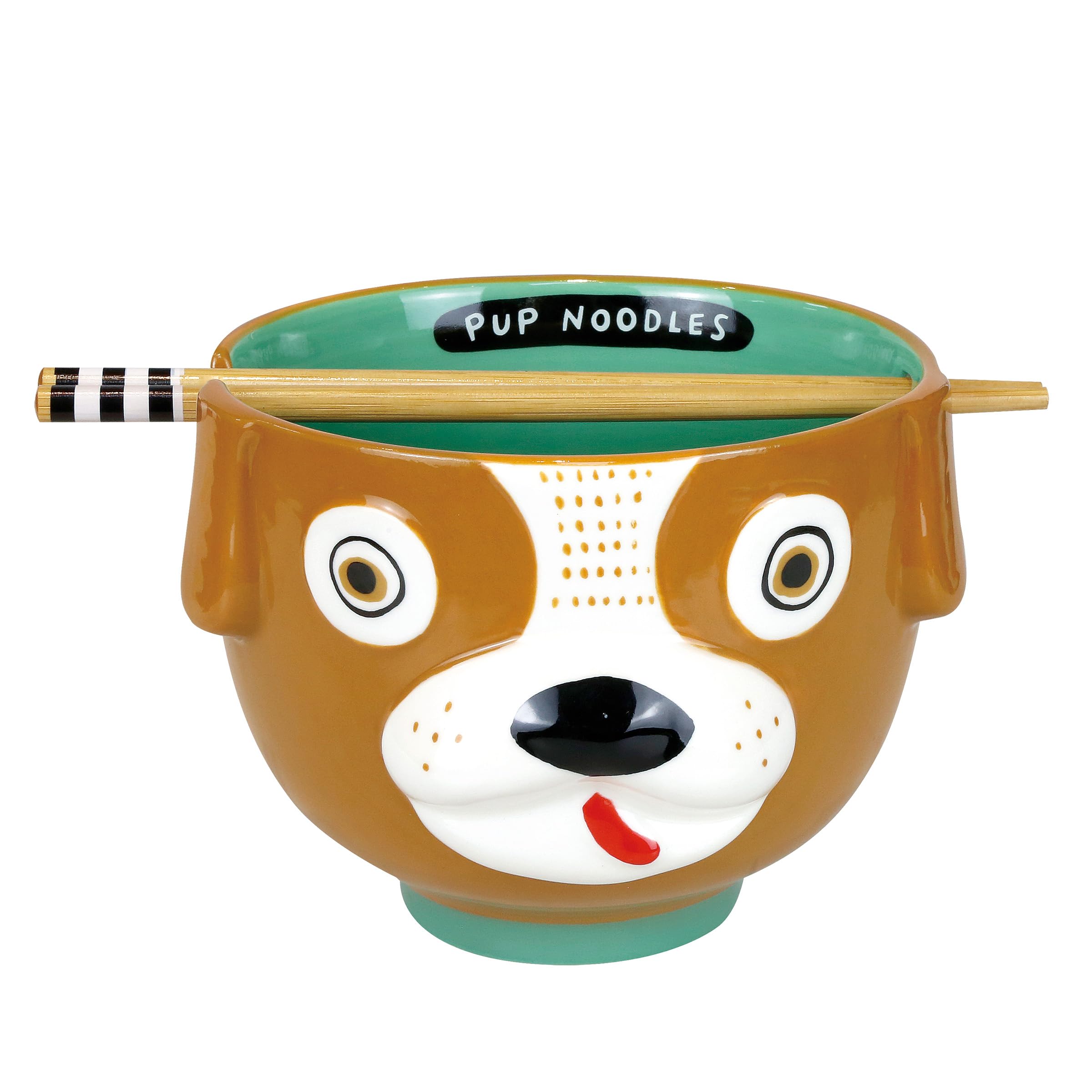 Bol à ramen avec baguettes Allen Designs Enesco motif chiot 11,4 cm