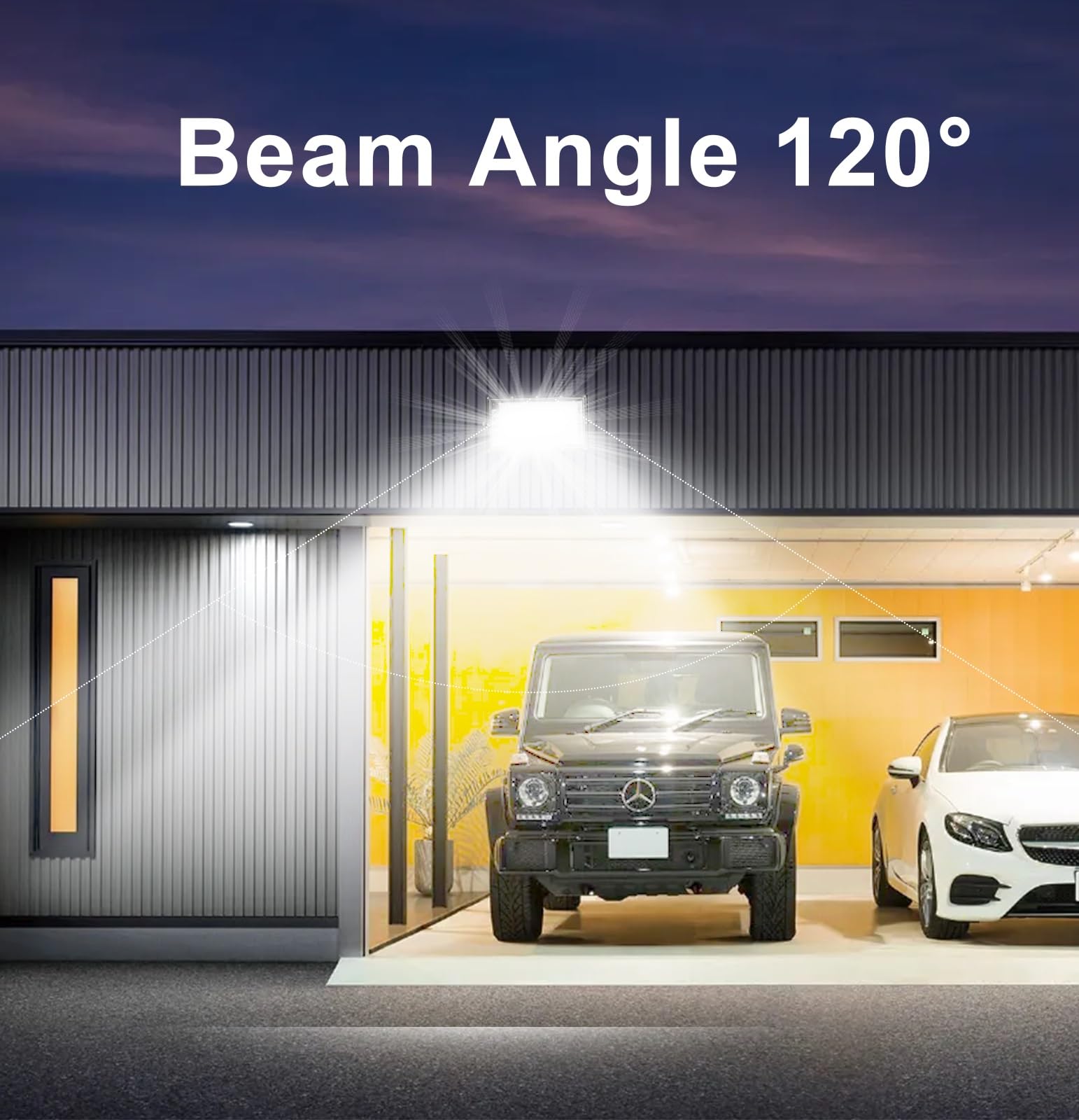 CREATESTAR Faretto Led da Esterno, 100W 2 Pezzi Faretti Led Esterni luce bianca fredda, IP65 Impermeabile Faro Led Esterno per magazzino, campo sportivo, giardino, garage, parcheggio