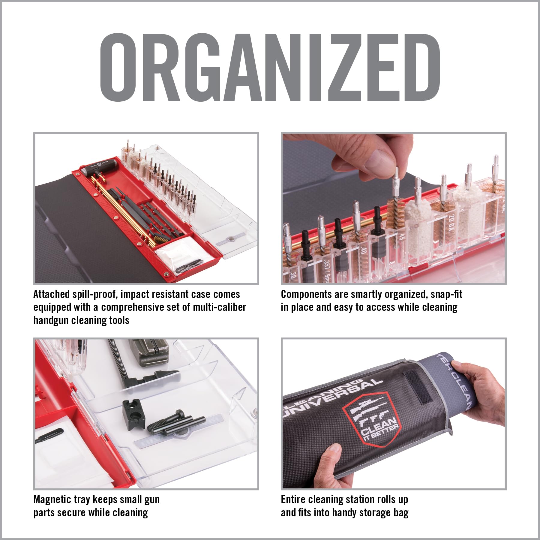 REAL AVID Master Cleaning Station - Centre de Nettoyage Universel pour Armes (de Poing, d’Epaule, Lisses et Rayés)