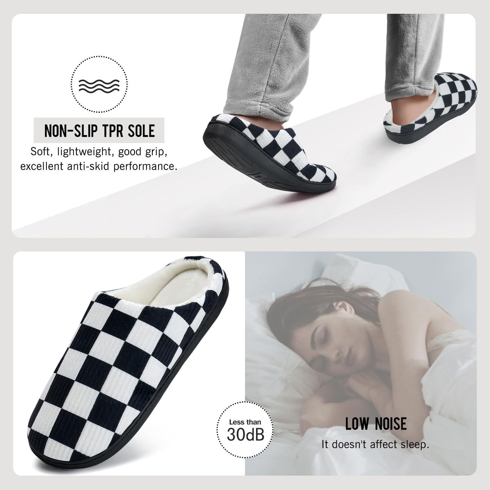WateLves Pantofole Uomo Unisex Donna Antiscivolo Scarpe Inverno Peluche Morbido Ciabatte in Memory Foam