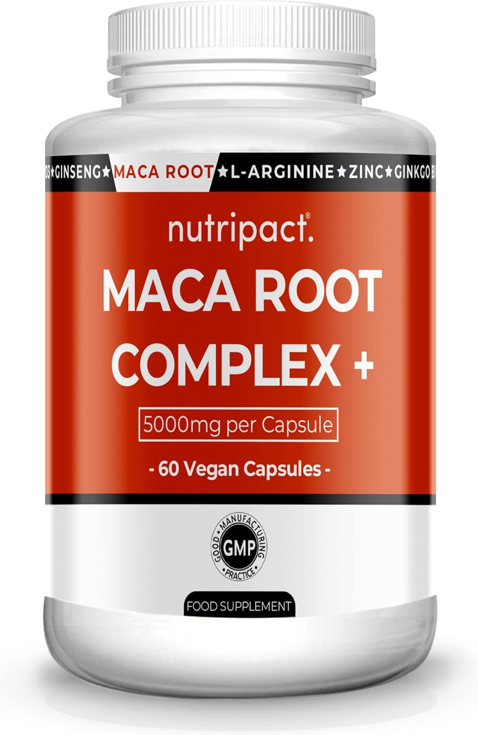 Maca Root Capsules 5000mg with L Arginine, Zinc, Ginkgo Biloba