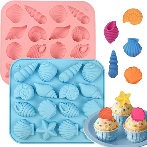 Vista 8 de Moldes de flores de silicona, 2 piezas de moldes de silicona para chocolate con 36 cavidades para chocolate, gomitas, cubitos de hielo, decoraciones