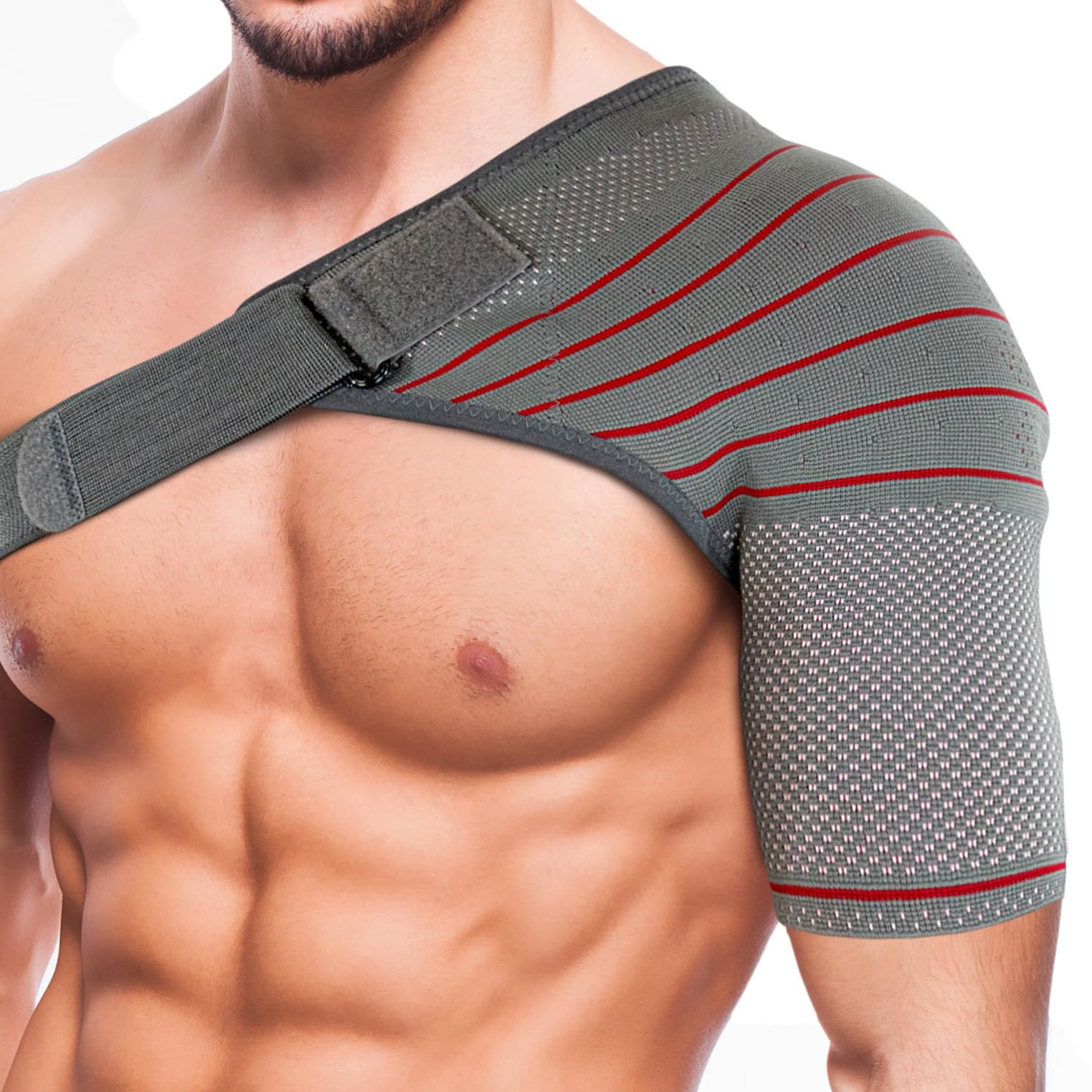 ORTONYX Shoulder Stability Brace Compression Sleeve for Rotator Cuff Support, Injury Prevention, Dislocated AC Joint, Labrum Tear, Frozen Shoulder Pain, Sprain, Soreness, Bursitis/XXL