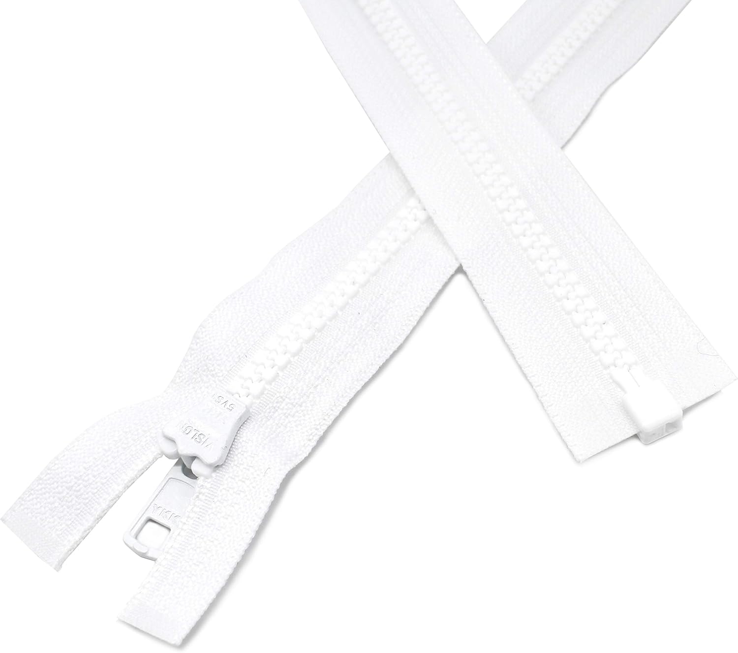 YKK Sale 36" Ski & Sport Vislon Zipper 5 Molded Plastic - Separating Zipper - Assortment Black and White (12 Zippers/Pack)