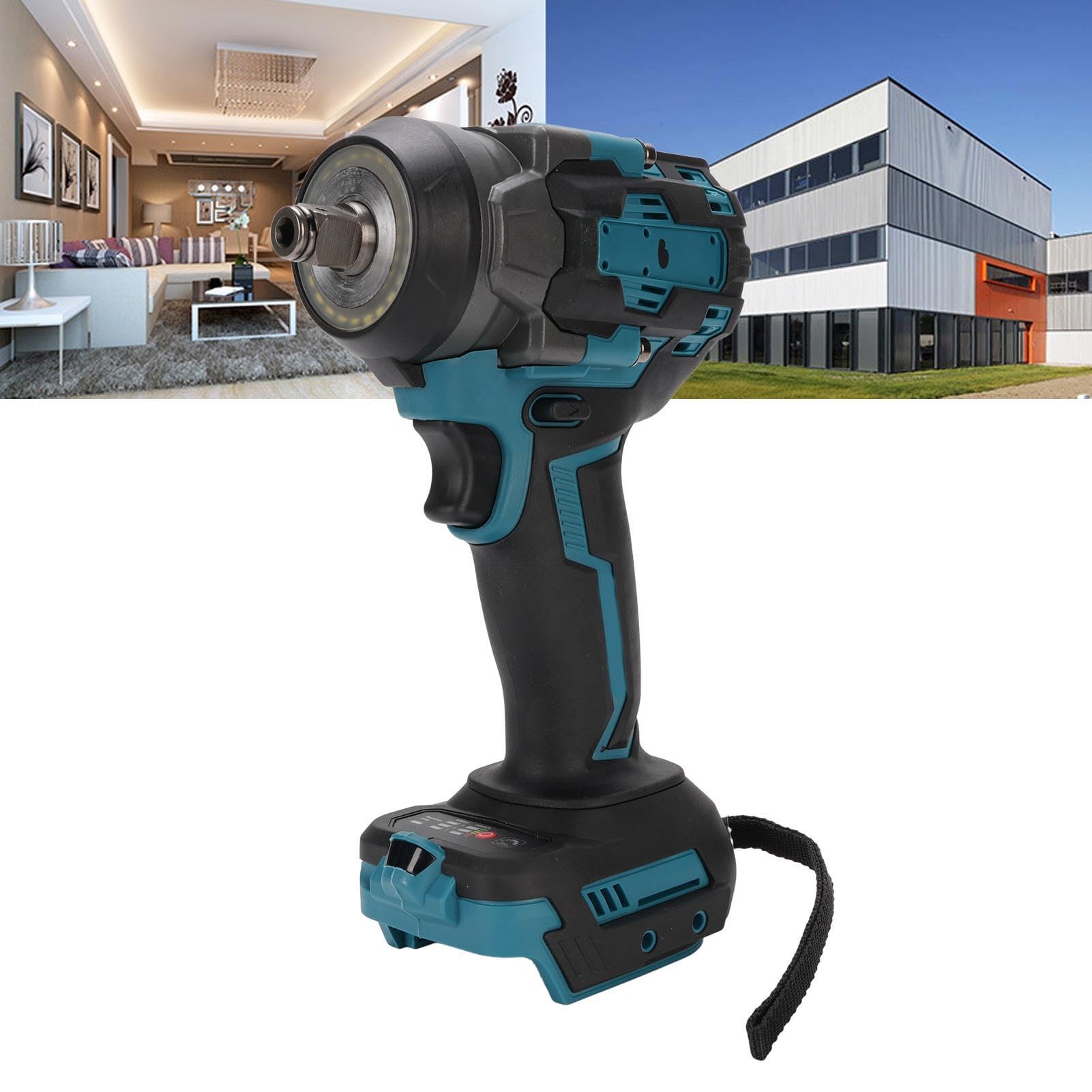 Set di chiavi d'impatto a cordone set 810 nm Chiave di impatto elettrico senza spazzole con luce LED 10 a 19 mm.