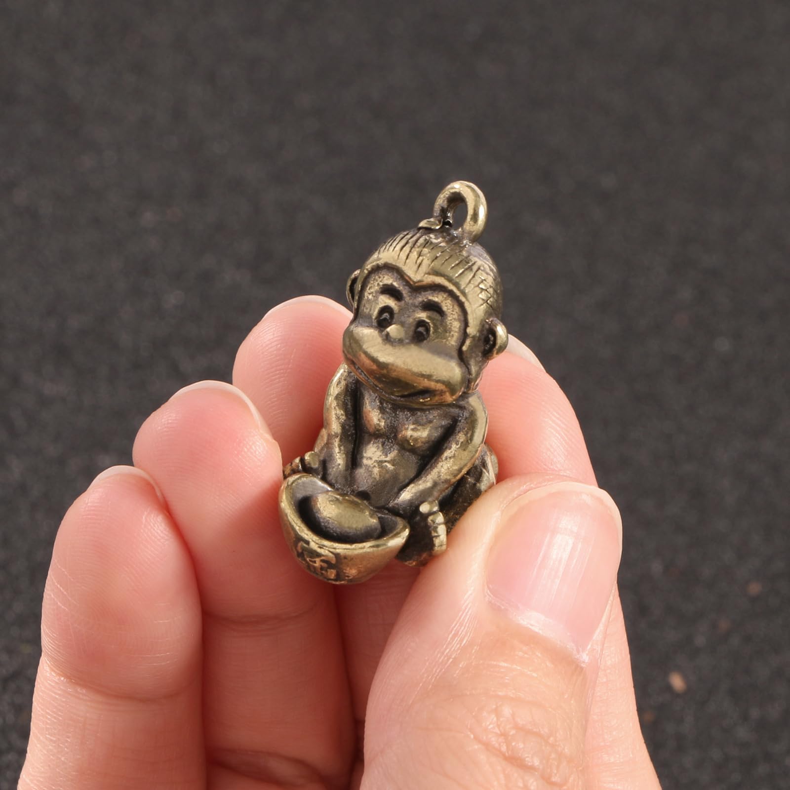 NBKLSWSUI Handmade Bronze Monkey Figurine Sculpture Sculture For Living Room Home Office Desk Bedroom