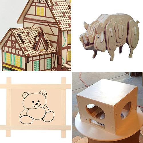 Miniatura 5 de KEILEOHO Paquete de 40 hojas de madera de balsa de 4 x 8 x 116 pulgadas, tablas de madera grandes y delgadas para manualidades, resistencia a la