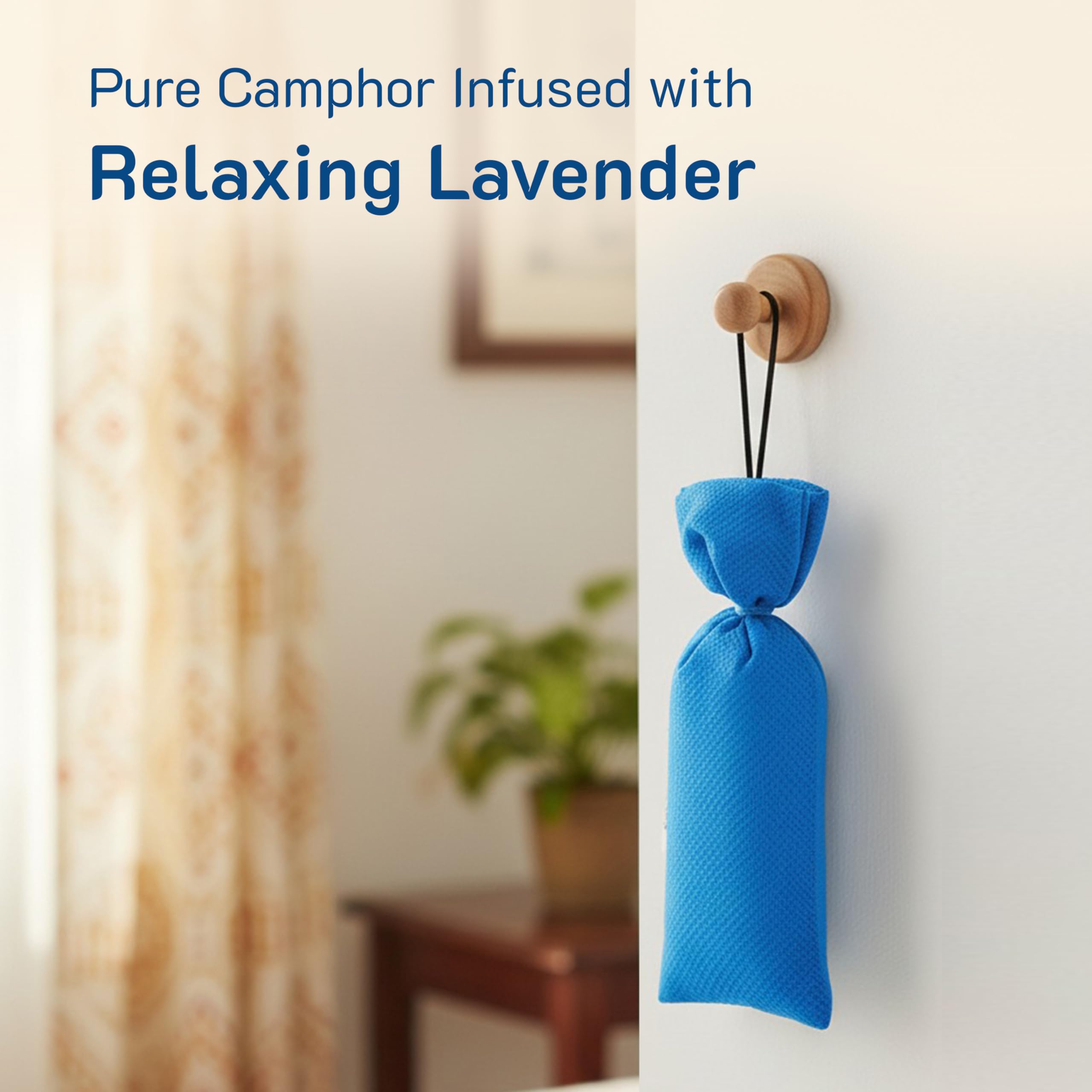 Cycle Pure Karpure Camphor Pouch - Pack Of 3, Lavender, Thyme & Bhimseni Fragrance, Air Freshener For Cars, Wardrobes, Bookshelves, Homes, Offices & Mosquito Repellent, Each Lasts Up To 45 Days, Rocks 2