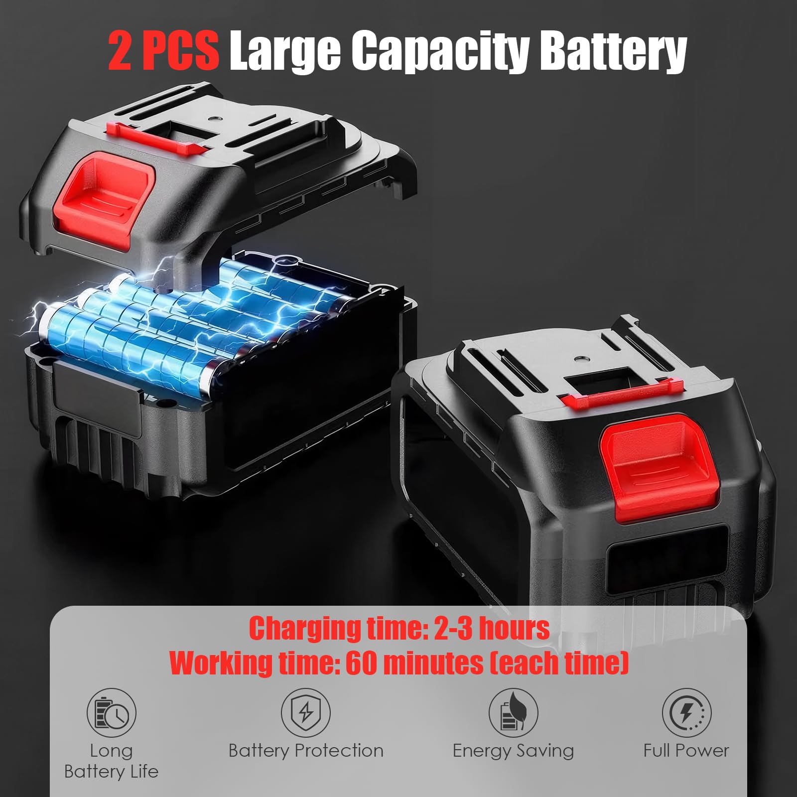 Esquiladora de ovejas inalámbrica de 500 W con motor sin escobillas, 3000 RPM, 2 baterías 4000 mAh, 6 velocidades regulables, cabezal ajustable, ideal para ovejas, alpacas, cabras, rojo | Motor de cobre 3000 rpm; autonomía 60min por batería; hoja ajustabl