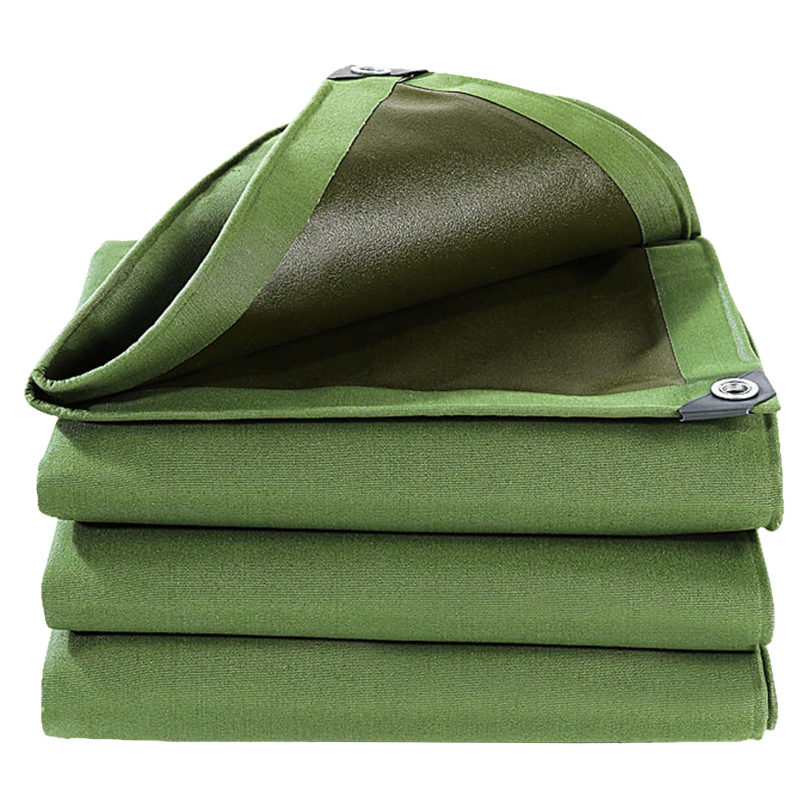 Lona impermeable verde de 1,2 x 1,2 m duradera con ojales para protección exterior