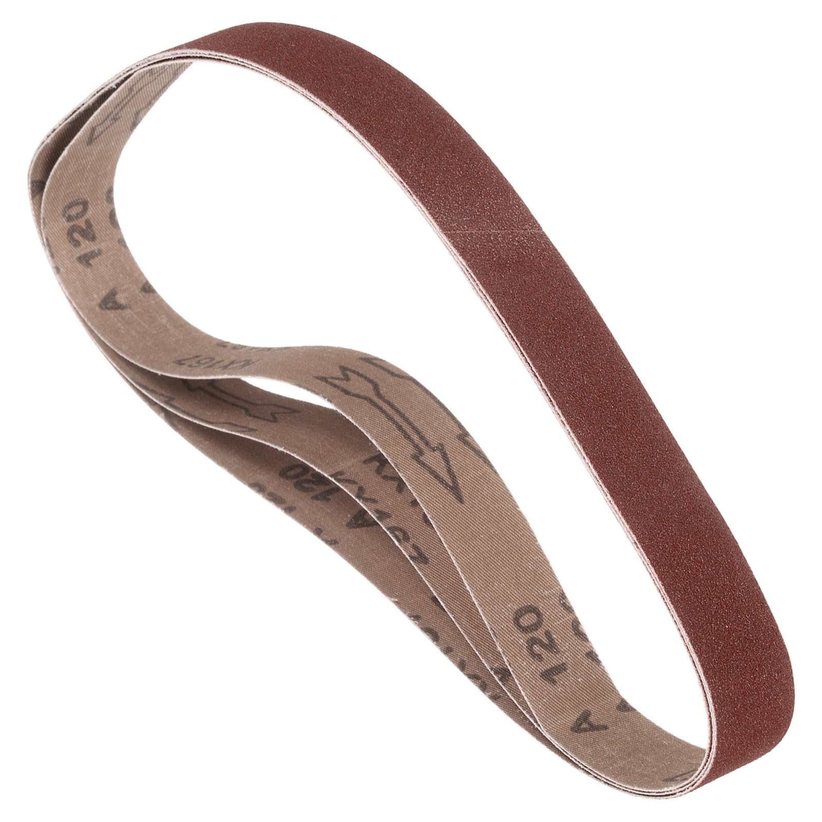 Kozelo 8 Pcs Sanding Belts 25mm x 762mm 120 Grit Aluminum Oxide Abrasive Sandpaper for Belt Sander Metal Grinding Wood Working Weld Rust Removal