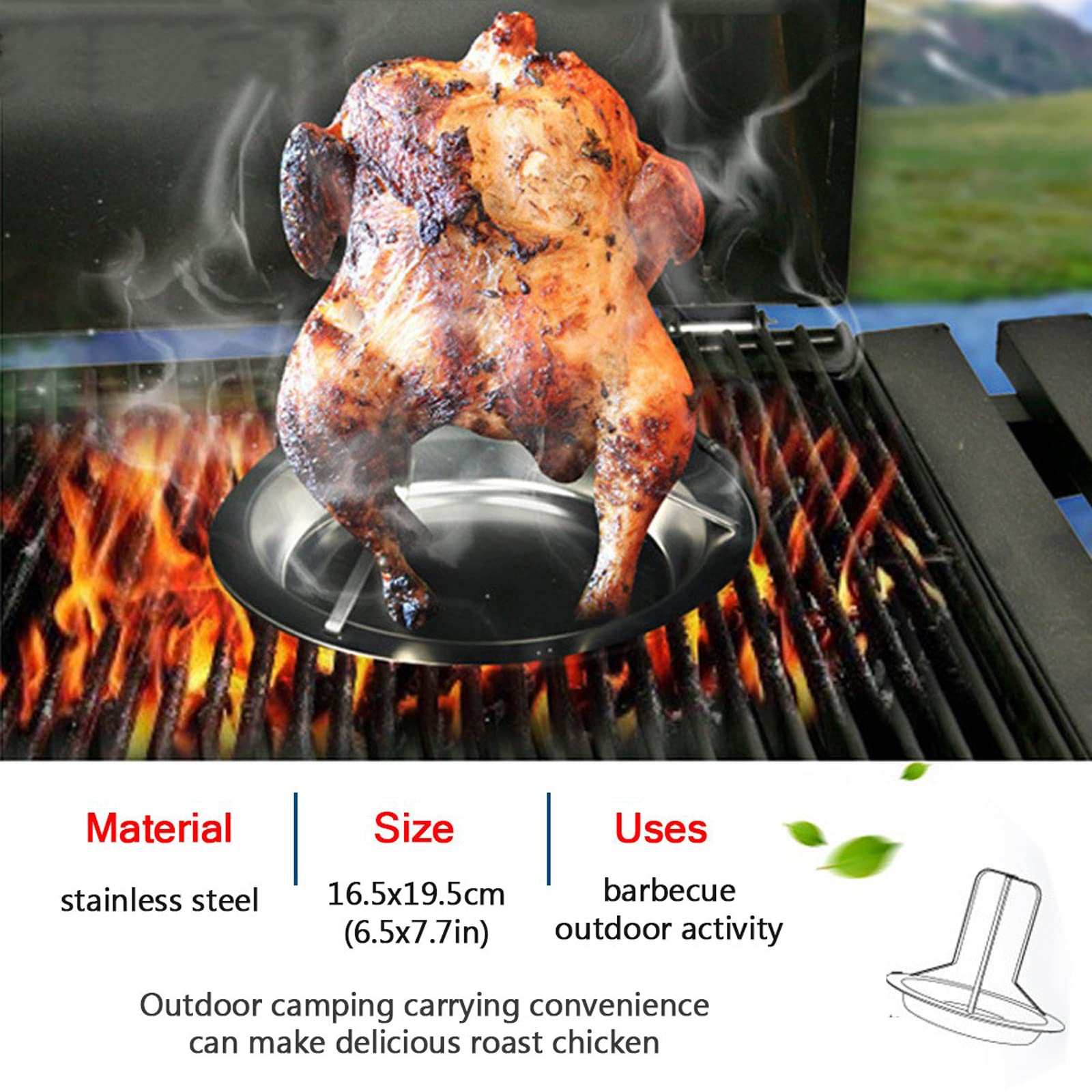 Amazon.co.jp: LYB 鶏丸焼きスタンド 取り外し可能 直立式
