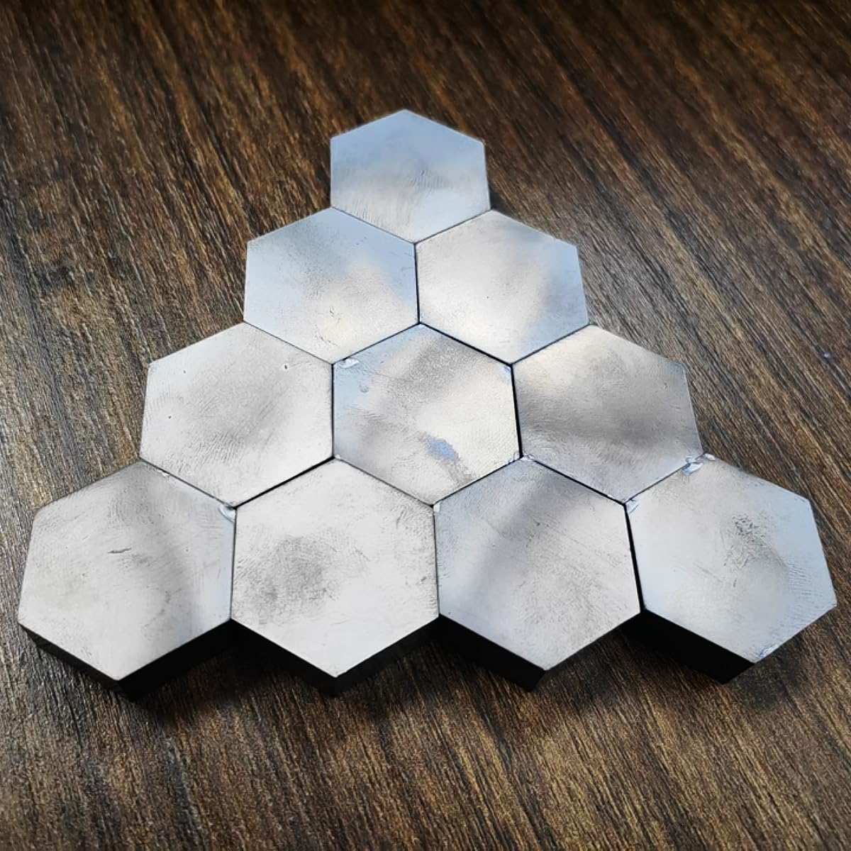 Plaque céramique en carbure de silicium - 10 plaques hexagonales (30 mm) for applications à haute température(30mmx3mm)